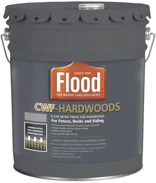 Flood FLD380-05 CWF Hardwoods Exterior Wood Finish 5 Gallon Natural Protective Coating