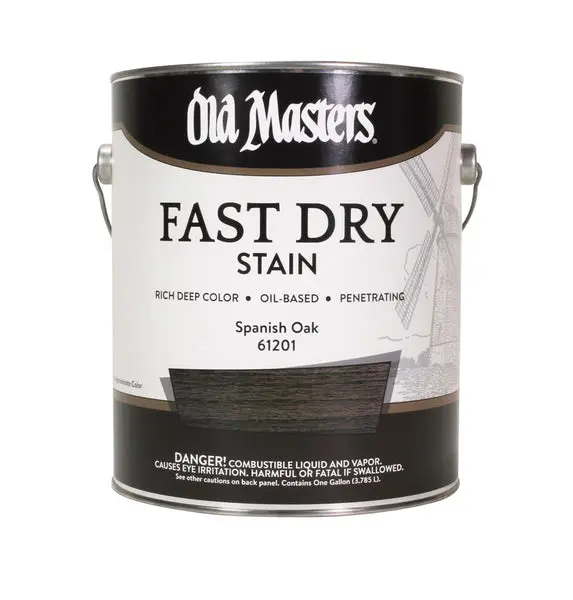 Old Masters 61201 Oil Based Fast Dry Stain, Spanish Oak, 1 Gallon - Professional Wood Stain Large Projects