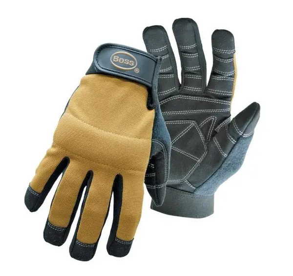 Boss 5206L Large Multi-Purpose Padded Knuckle Utility Gloves Protection