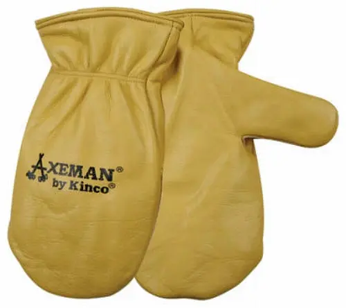 Kinco 1930-M Axeman Men's Grain Cowhide Leather Chopper Mitten Medium Warm Work Gloves