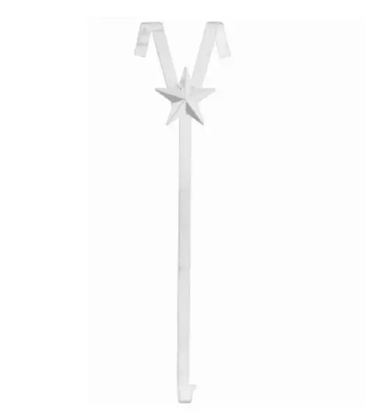 Christmas Mountains 36363 No Swing Wreath Hanger White Outdoor Door Hook