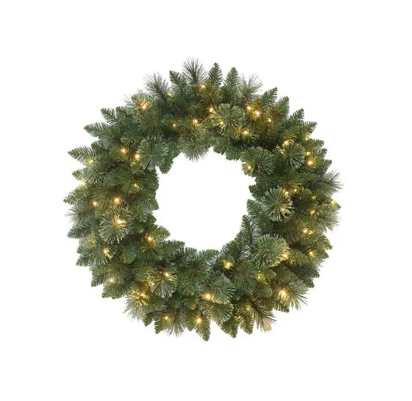 Hometown Holidays 30 Inch Green Christmas Lodgepole Wreath Festive Decor