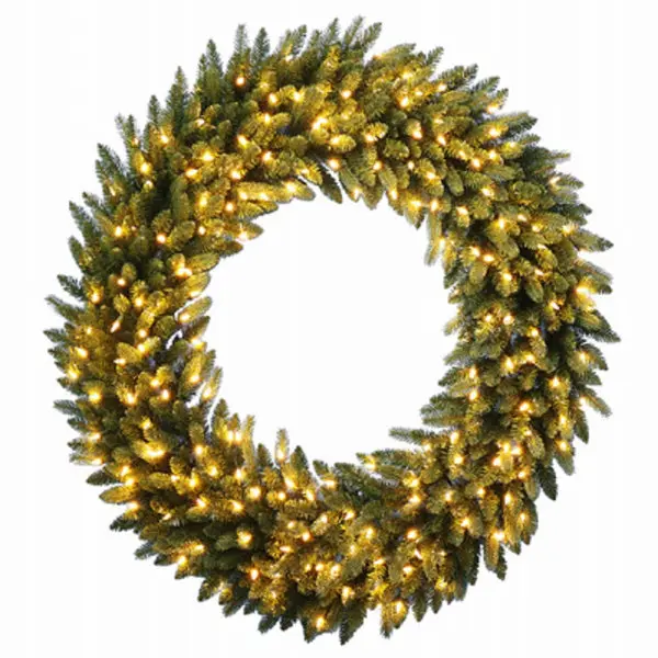 National Tree PEGF8-300L-48W Feel Real Grande Fir Artificial Wreath 48 Inch Holiday Decor