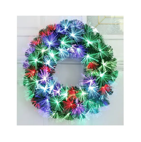 Santas Forest 54828 Firework Wreath LED Multi-Color 20 Inches Christmas Decor