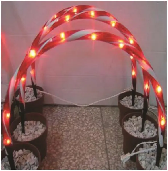 Santas Forest 19019 Candy Cane Arch Pathway Markers Christmas Decor Santa's Forest