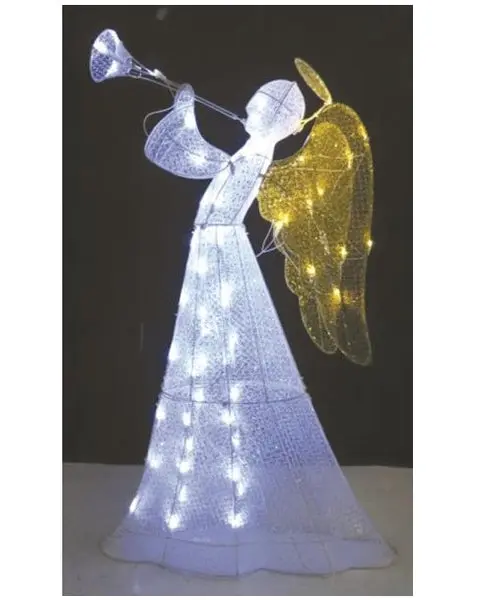 Santas Forest 58005 Angel Mesh Christmas Yard Decoration 48 Inch Outdoor Santa's Forest