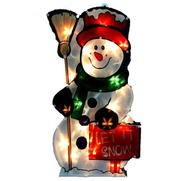 Santas Forest 60325 Let It Snow Christmas Snowman Yard Decoration 17 Inch
