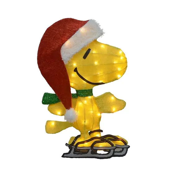 Product Works 46356 2D Peanuts Woodstock Christmas Yard Decoration 15 Inch