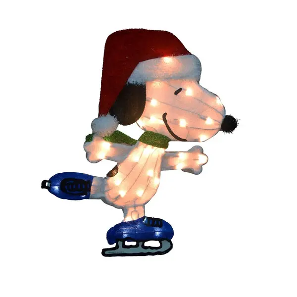 Product Works 86214 2D Peanuts Snoopy Christmas Yard Decoration 24 Inch
